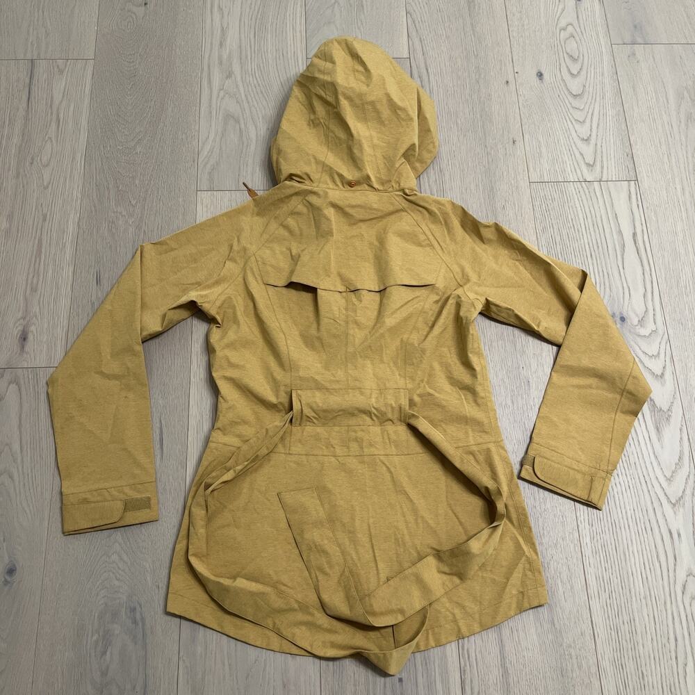 Prana Eliza Jacket Women's Medium Rain Windbreaker Gold Belted Waterproof - Picture 9 of 14